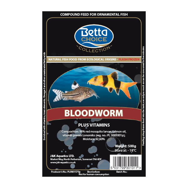 Betta Choice Bloodworm 500g Pack